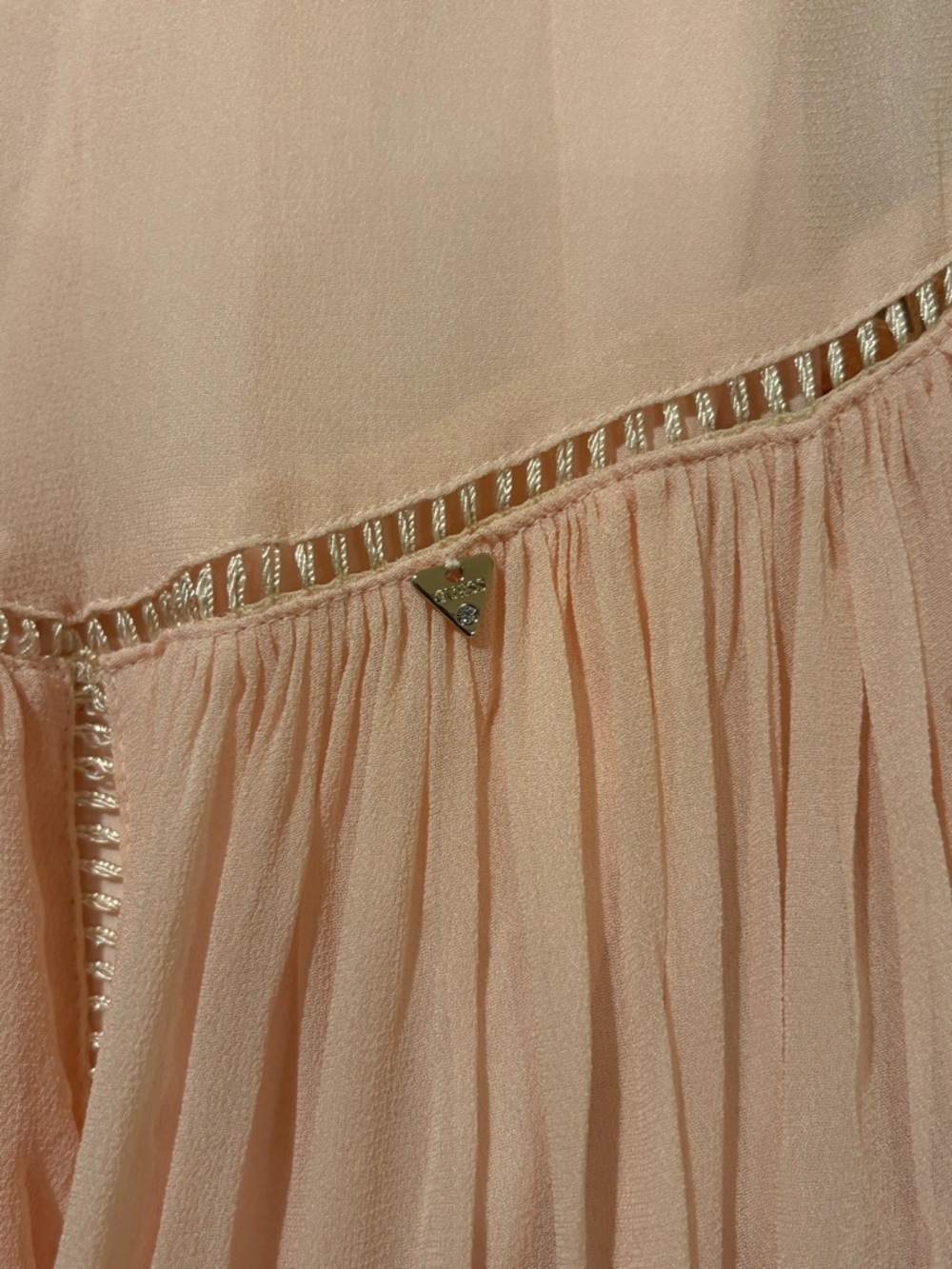 Guess Light Blush Pink V-Neck Slip Top - Picture 4 of 12